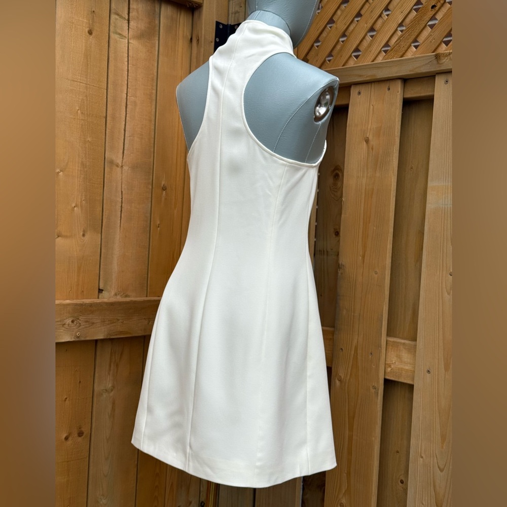 🆕 CULT GAIA 🧿 NWOT Akaia White Linen-Blend Mini Dress, Sz US 12 - Picture 13 of 17